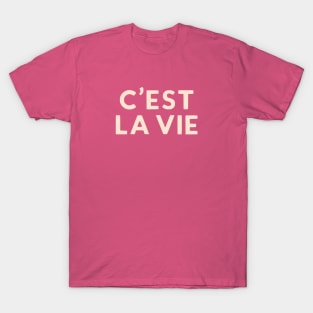 C'est La Vie Retro French Hand Lettering T-Shirt